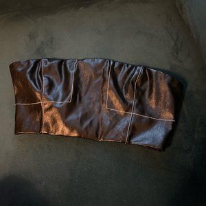 I am gia leather crop top